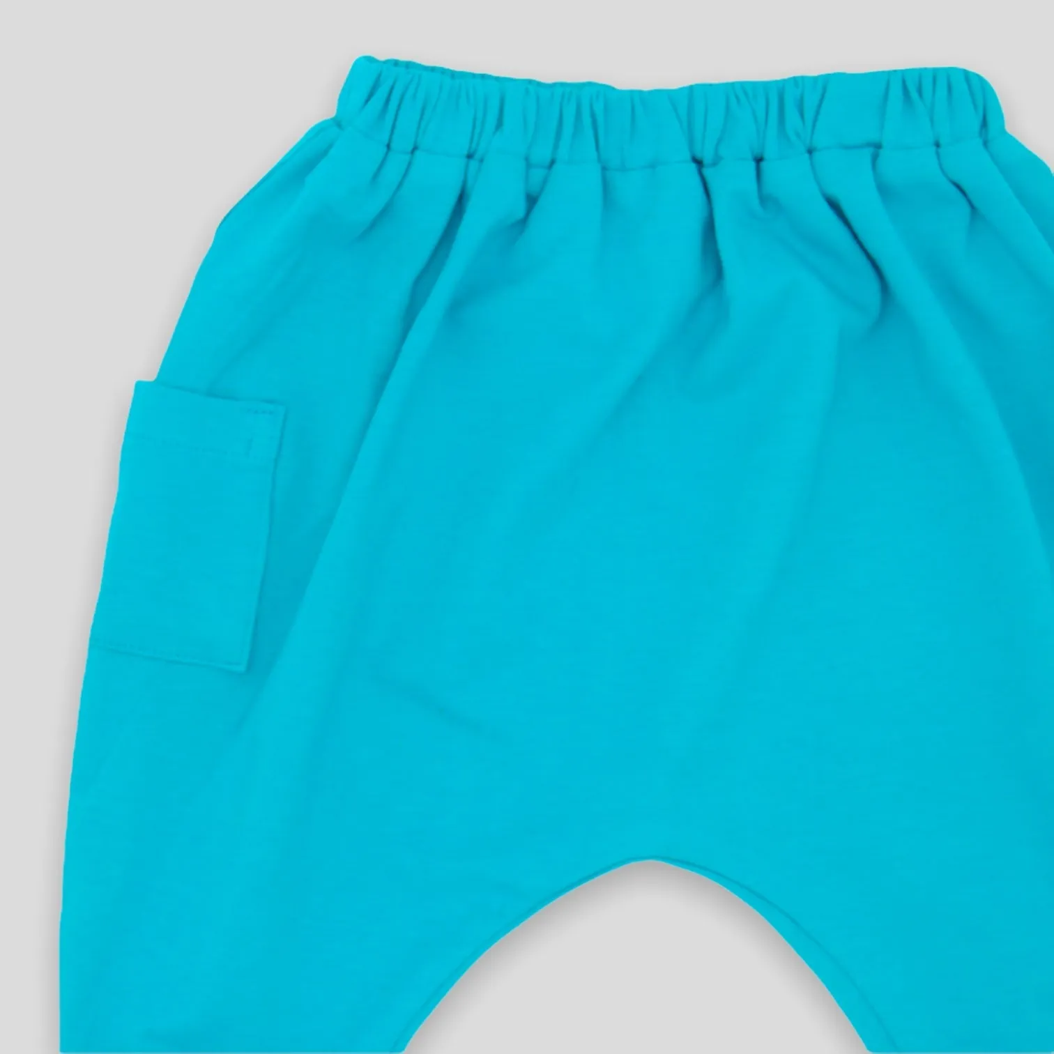 Soft Bora Bora Blue Cotton Knit Jogger for Babies and Kids