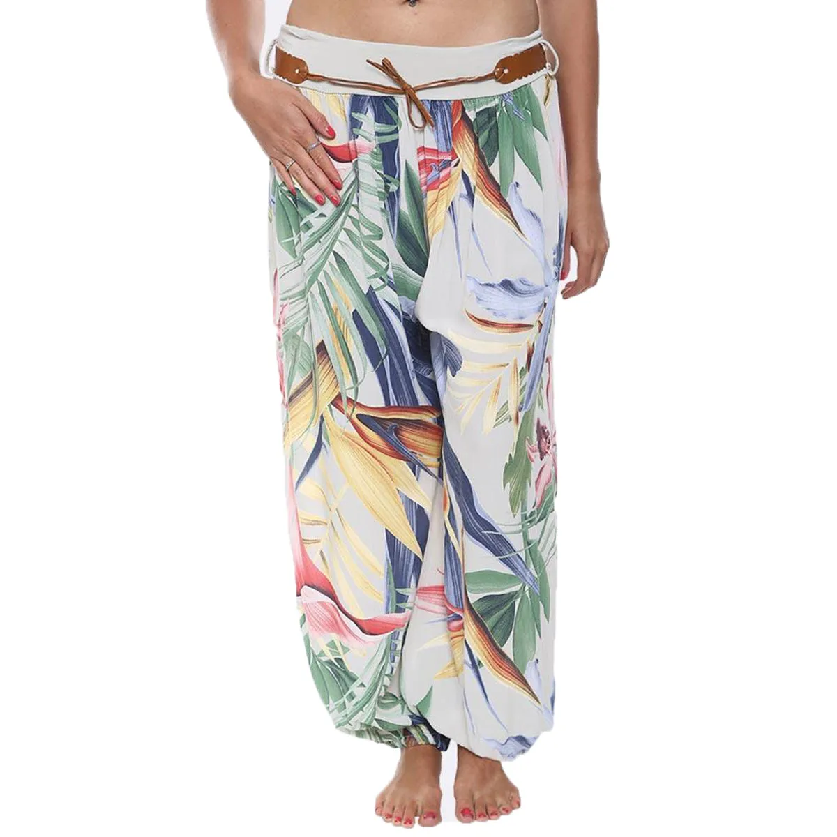 Soft Floaty elastic waist harem Trousers
