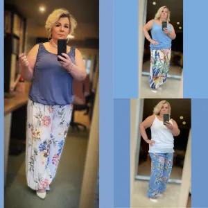 Soft Floaty elastic waist harem Trousers