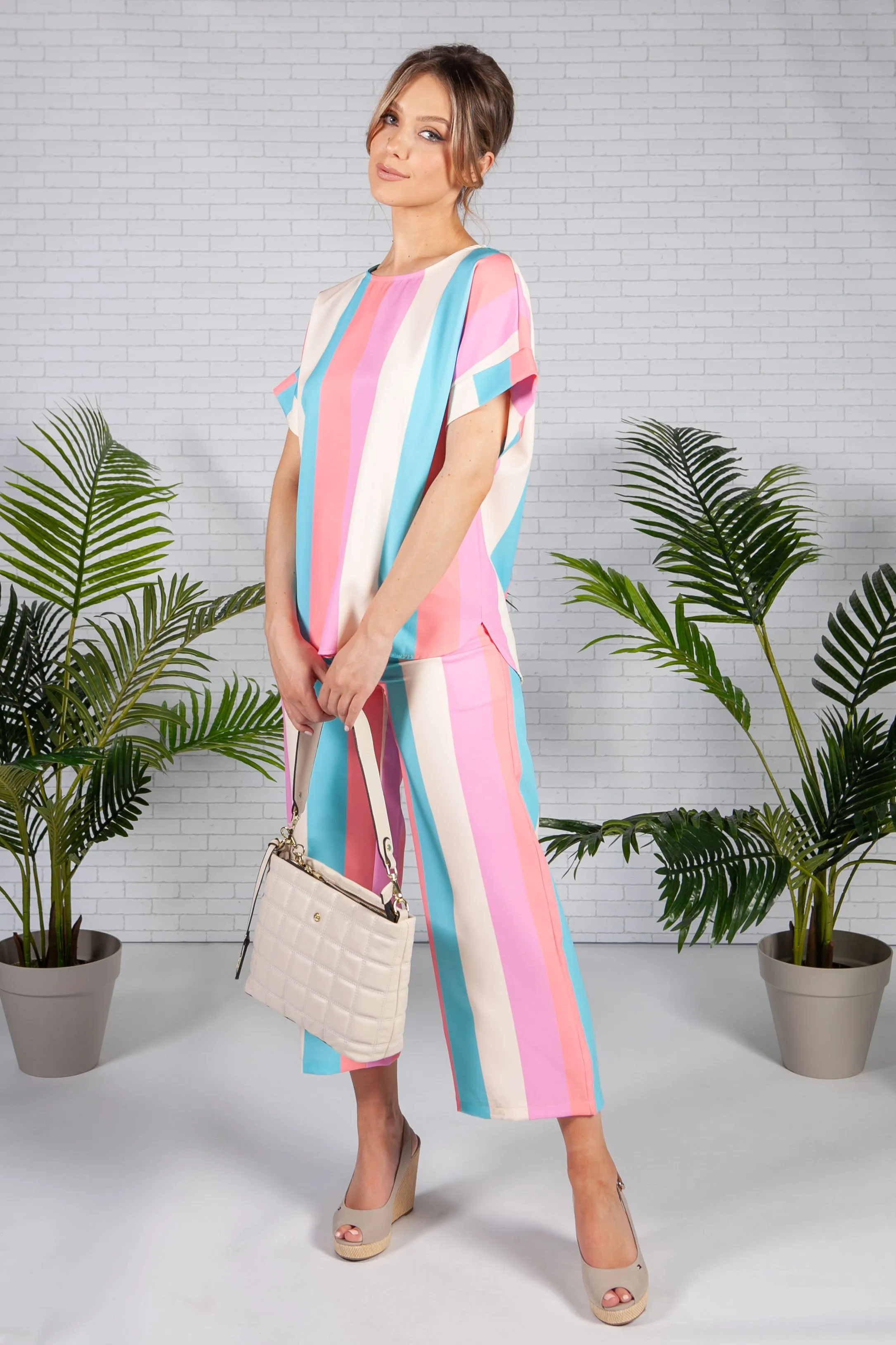 Soft Summer Stripe Trousers