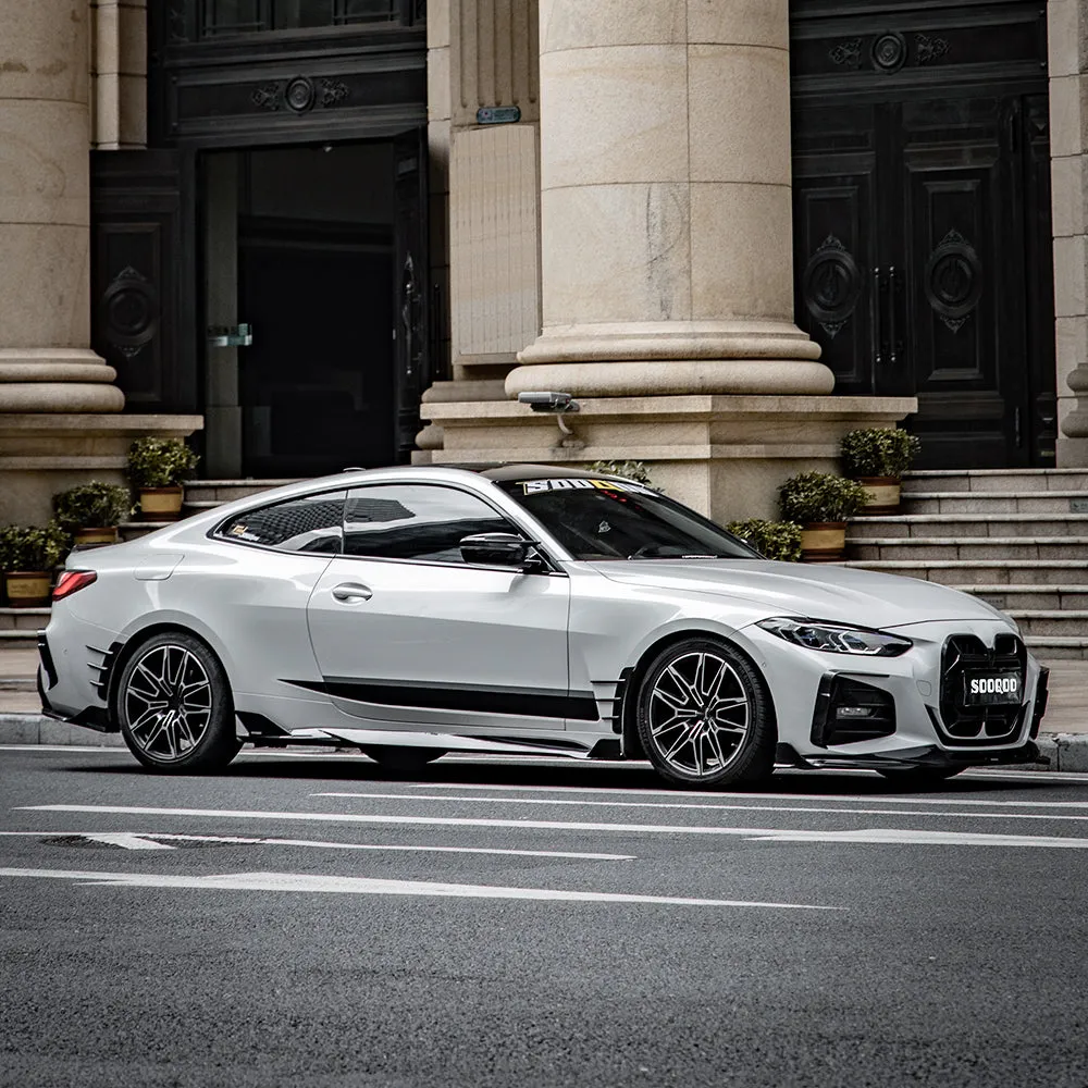 SOOQOO USA Side Skirts for BMW 4 Series M440i 430i G22 G23 2020-ON Carbon Fiber