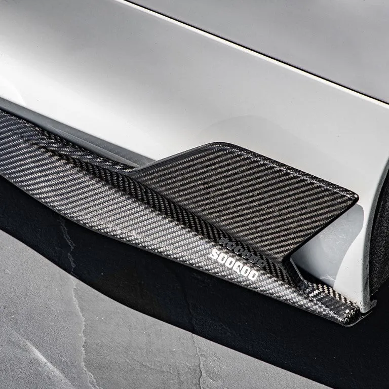 SOOQOO USA Side Skirts for BMW 8 Series M850 840i G14 G15 & M8 F91 F92 Carbon Fiber