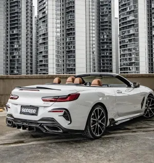 SOOQOO USA Side Skirts for BMW 8 Series M850 840i G14 G15 & M8 F91 F92 Carbon Fiber