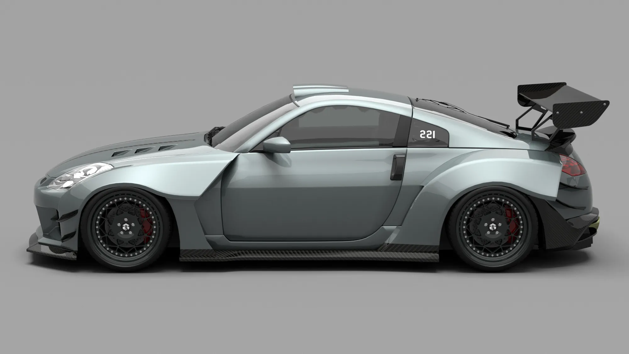 SPECTER PLUS Side Skirts for Nissan 350Z Nismo Performance Z33 Carbon Fiber/FRP