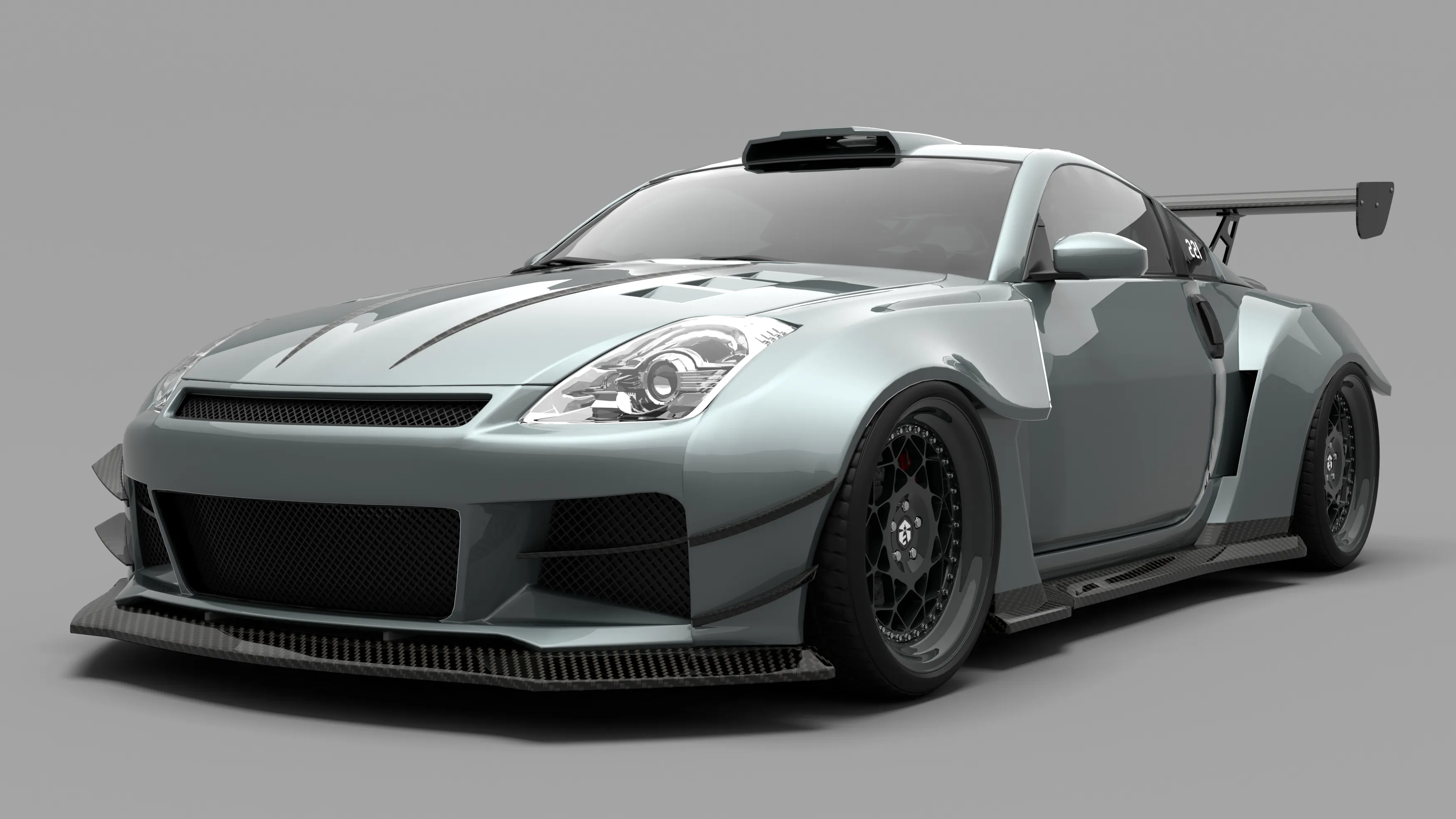 SPECTER PLUS Side Skirts for Nissan 350Z Nismo Performance Z33 Carbon Fiber/FRP