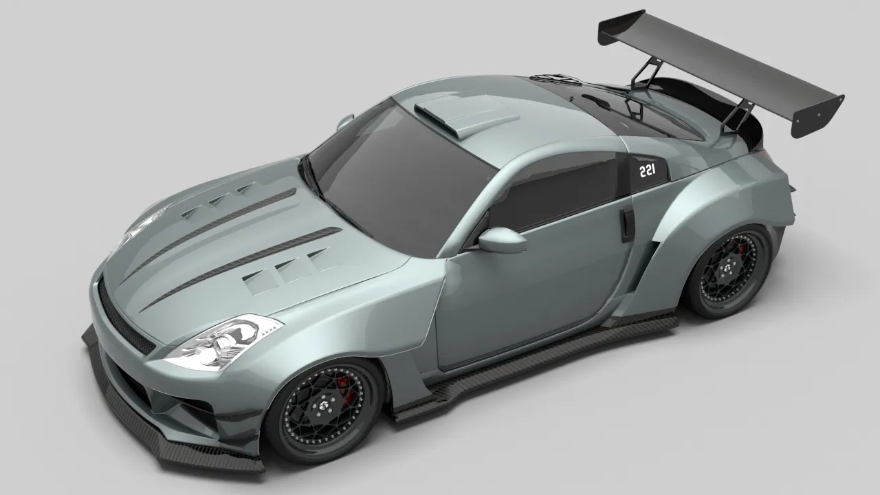 SPECTER PLUS Side Skirts for Nissan 350Z Nismo Performance Z33 Carbon Fiber/FRP