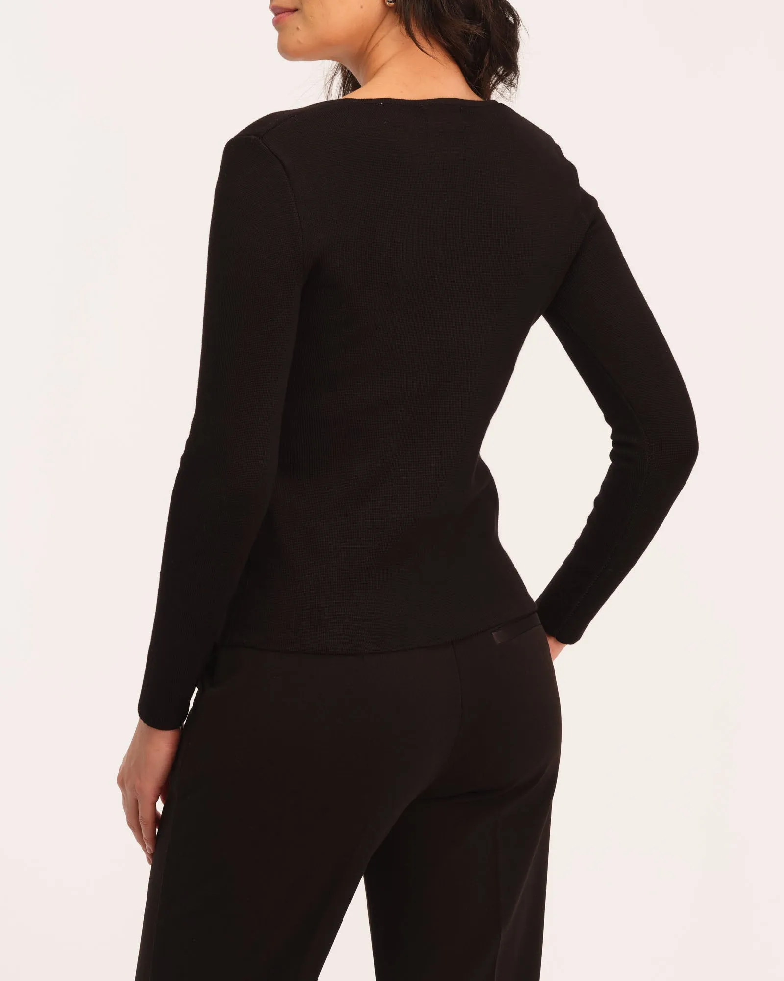 Sweetheart Neck Zip Front Cardigan