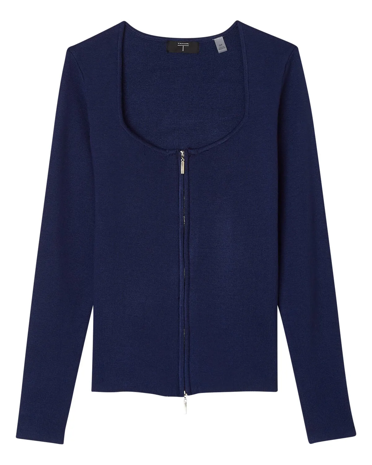 Sweetheart Neck Zip Front Cardigan