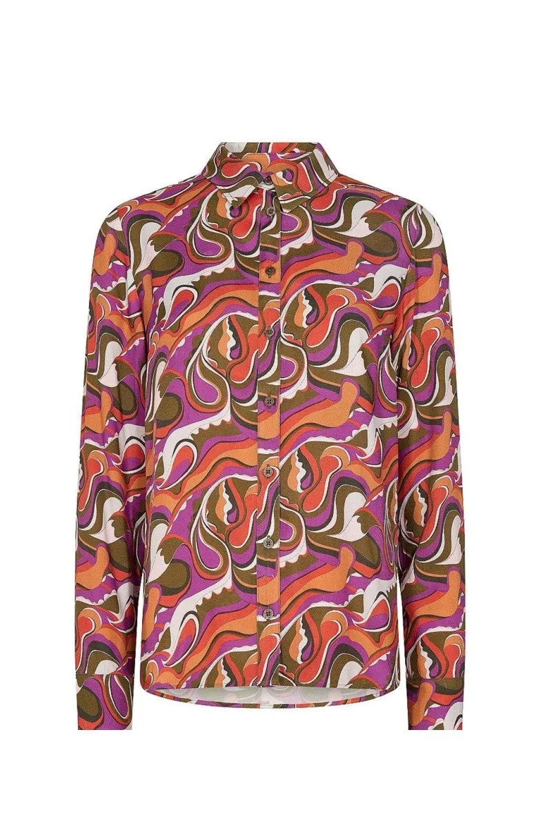Taylar Privot Shirt in Vivid Viola 154850MV1 by Mos Mosh