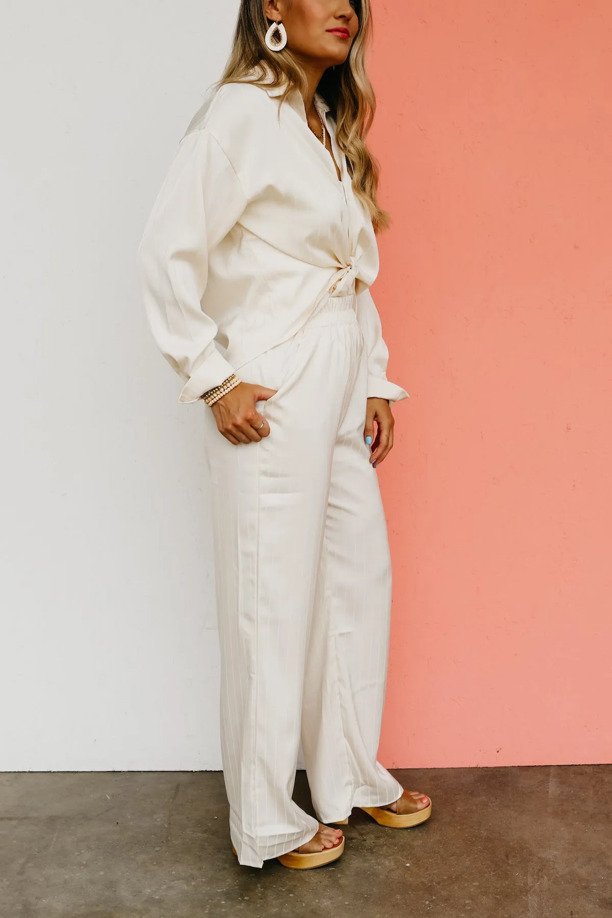 The Louise Stripe Wide Leg Pants  - FINAL SALE