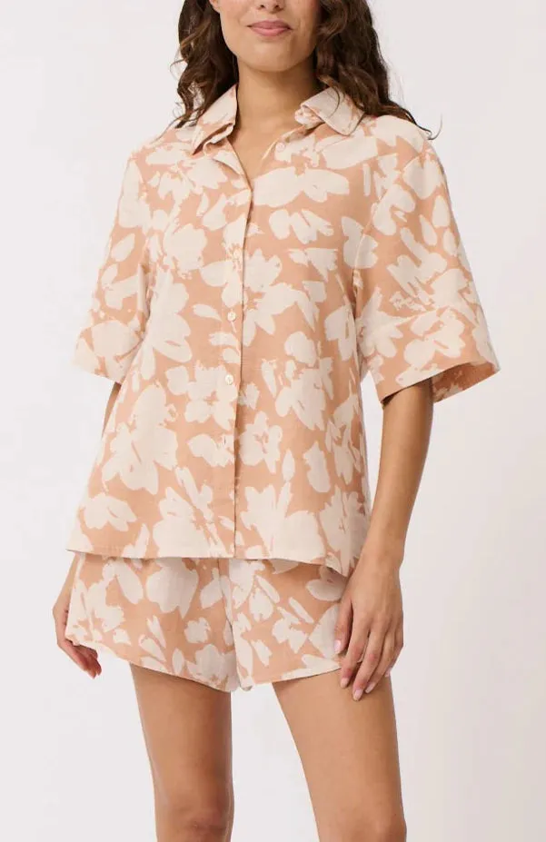 Tully Shirt - Floral Sand