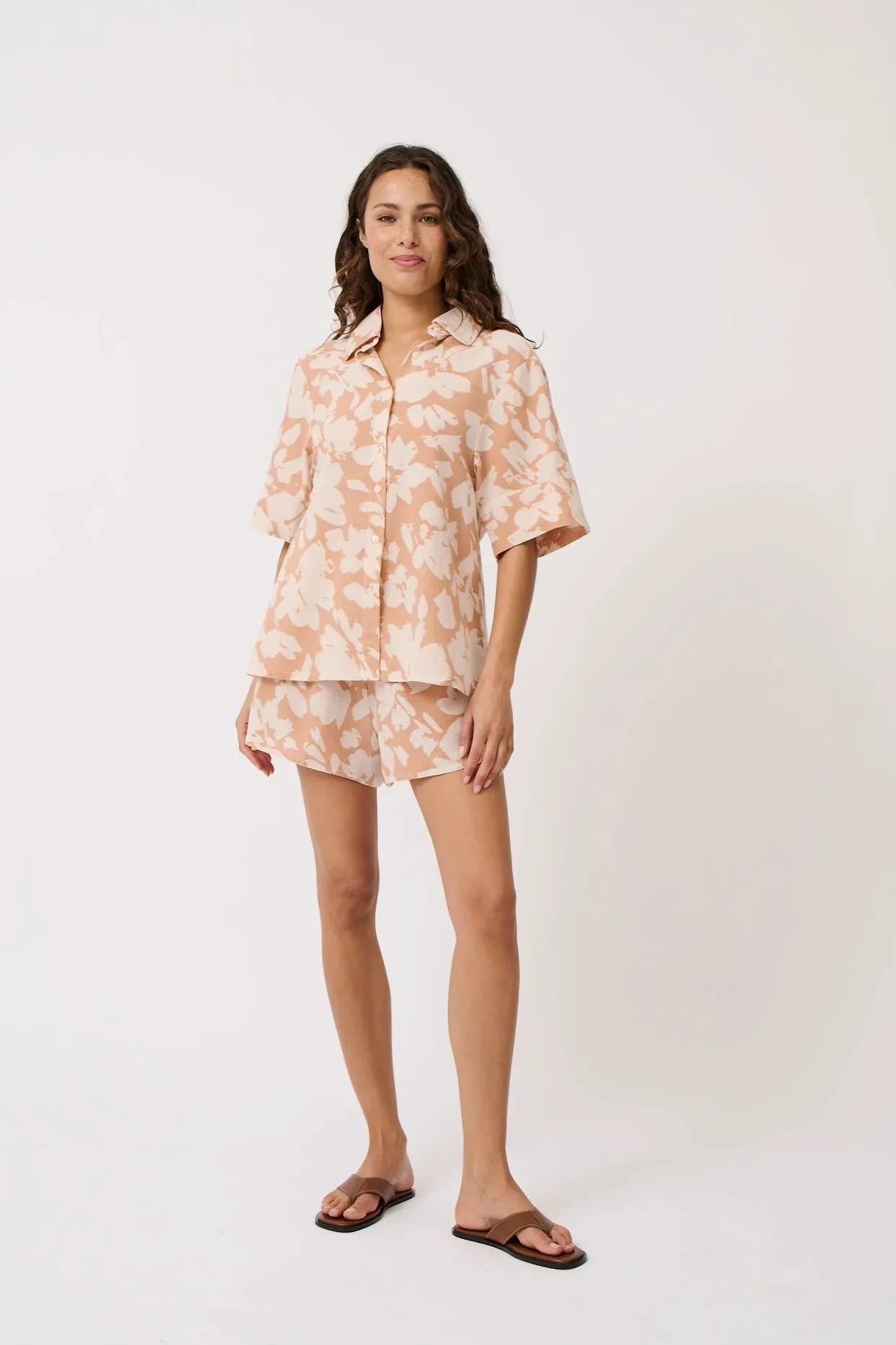Tully Shirt - Floral Sand