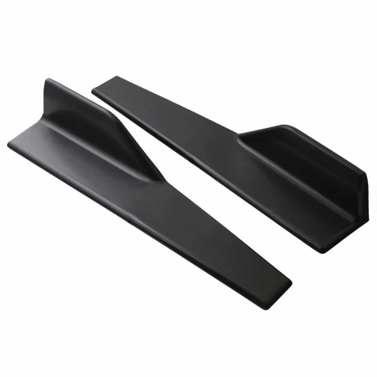 Universal Black Bottom Line Side Skirts Body Kit 45cm/ 17.7" (Black, 2 pcs)
