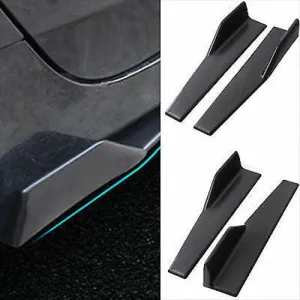Universal Black Bottom Line Side Skirts Body Kit 45cm/ 17.7" (Black, 2 pcs)