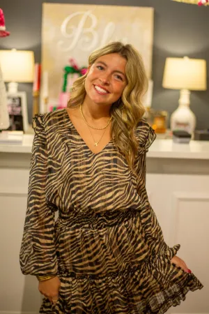 V Neck Long Sleeve Tiered Ruffle Skirt Dress V Neck Long Sleeve Tiered Ruffle Skirt Dress