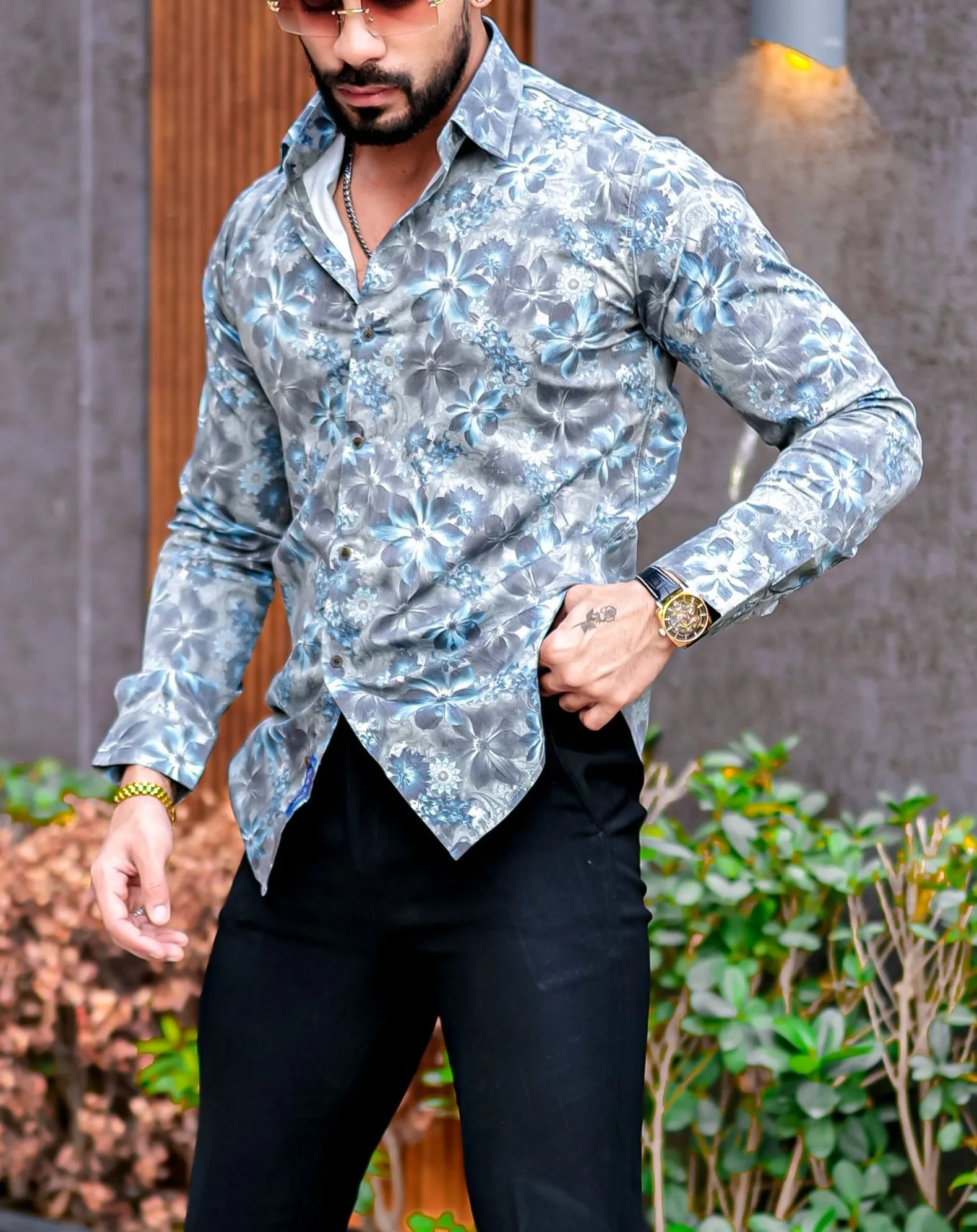 VOZIA Evoke Floral Printed Shirt