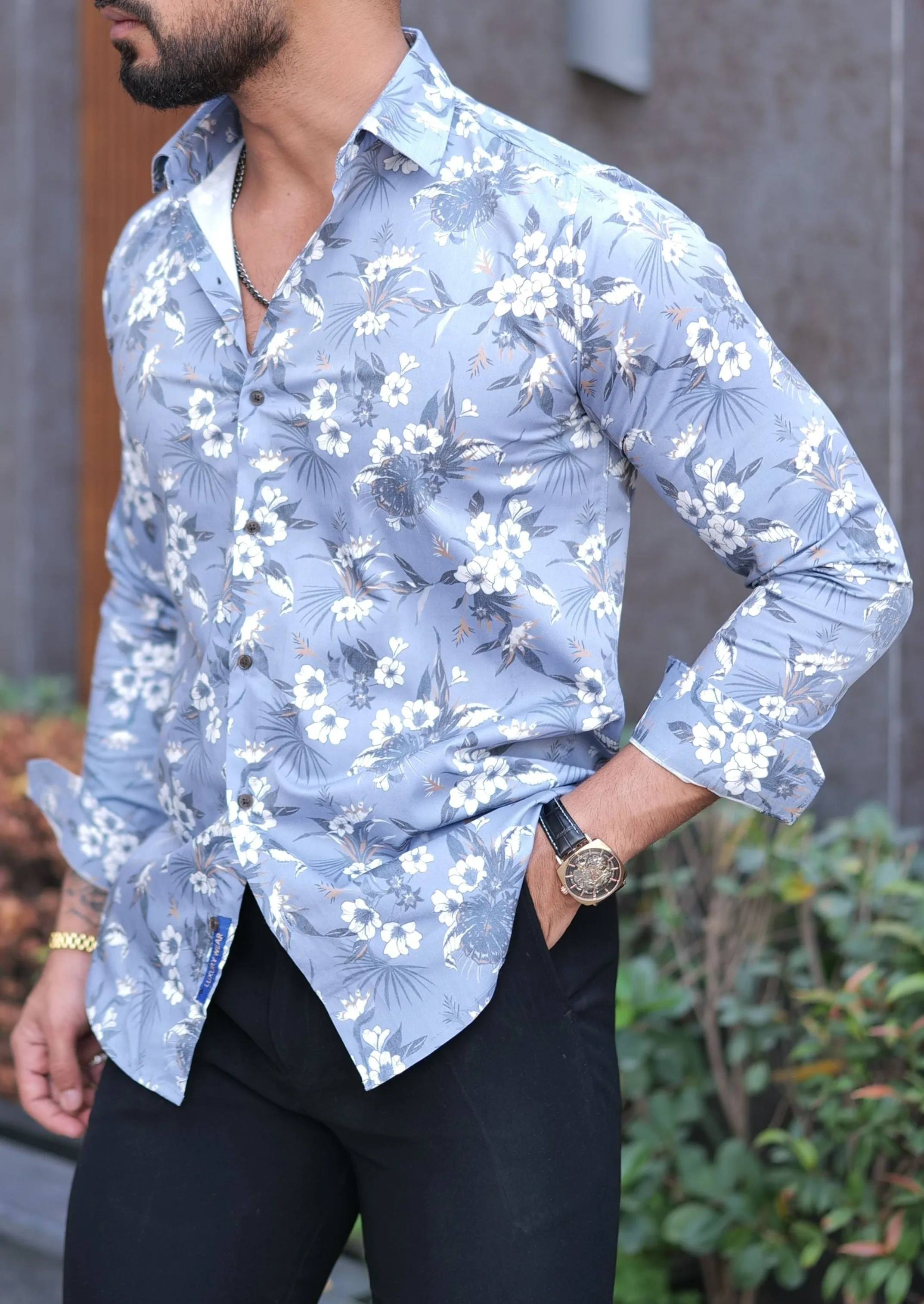 VOZIA Luxe Floral Printed Shirt