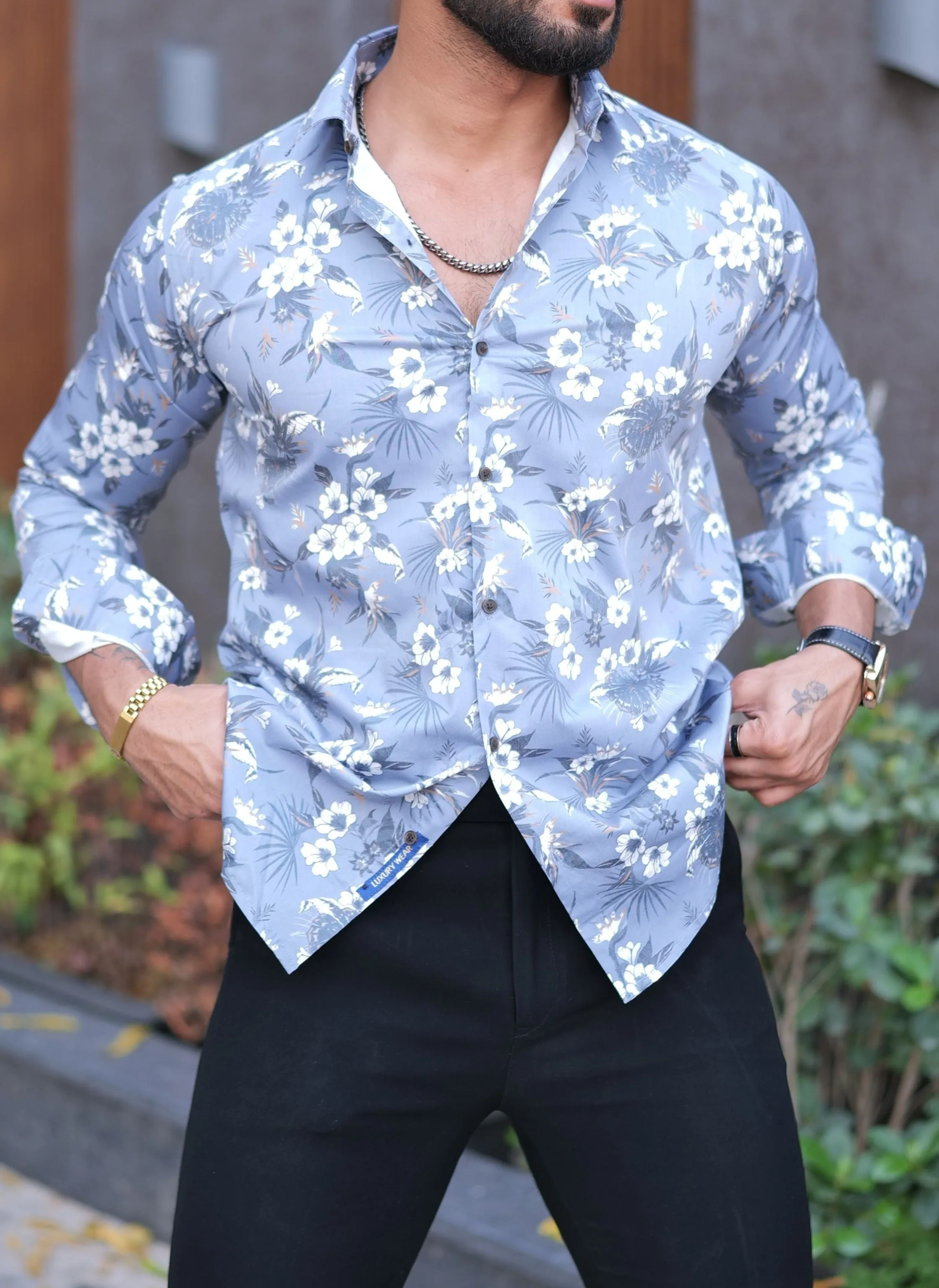 VOZIA Luxe Floral Printed Shirt