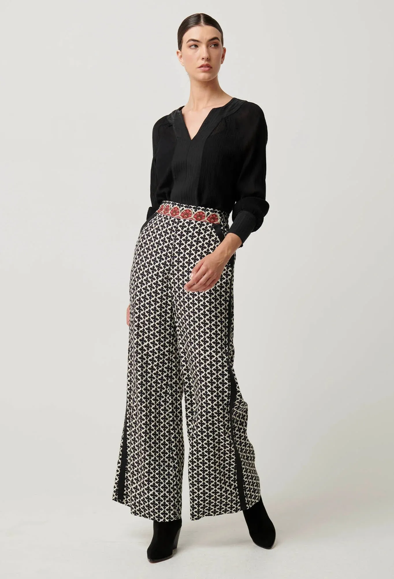 Willow Viscose Dobby Pant in Country Tapestry