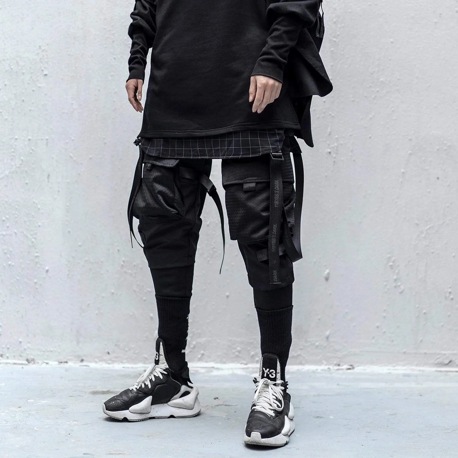 WLS Dark Urban Techwear Cargo Pants