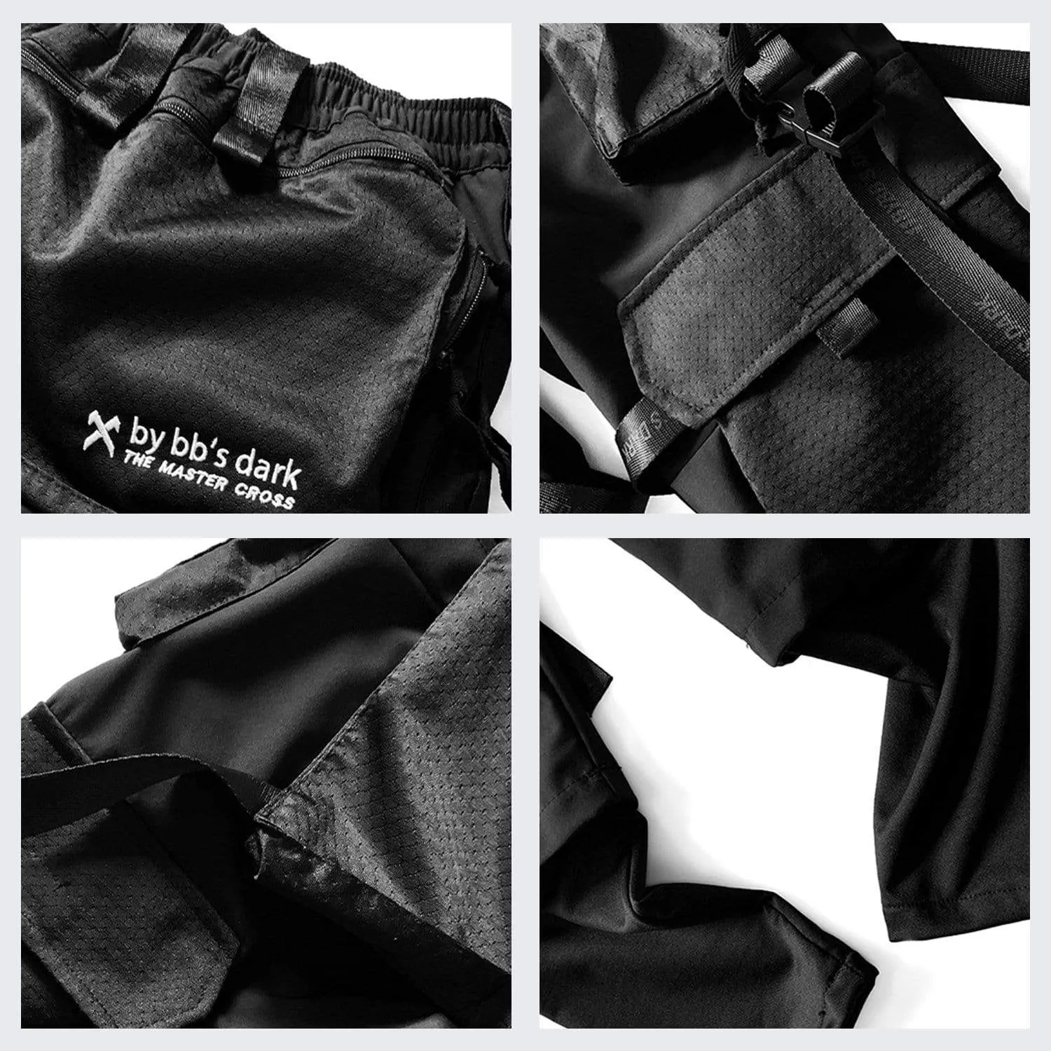 WLS Dark Urban Techwear Cargo Pants