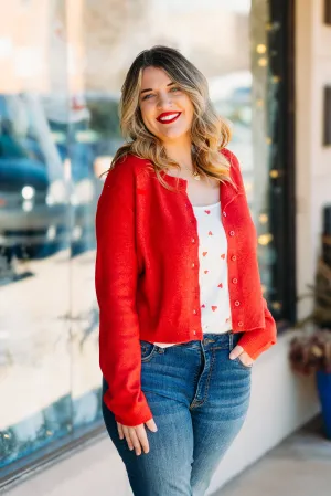 Z Supply: Outlook Cardigan in Haute Red ZW244484