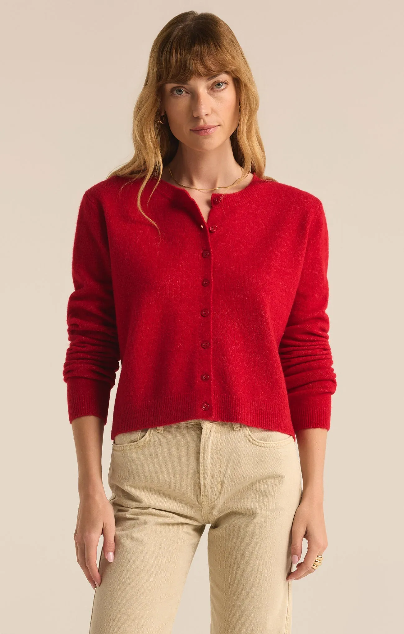 Z Supply: Outlook Cardigan in Haute Red ZW244484