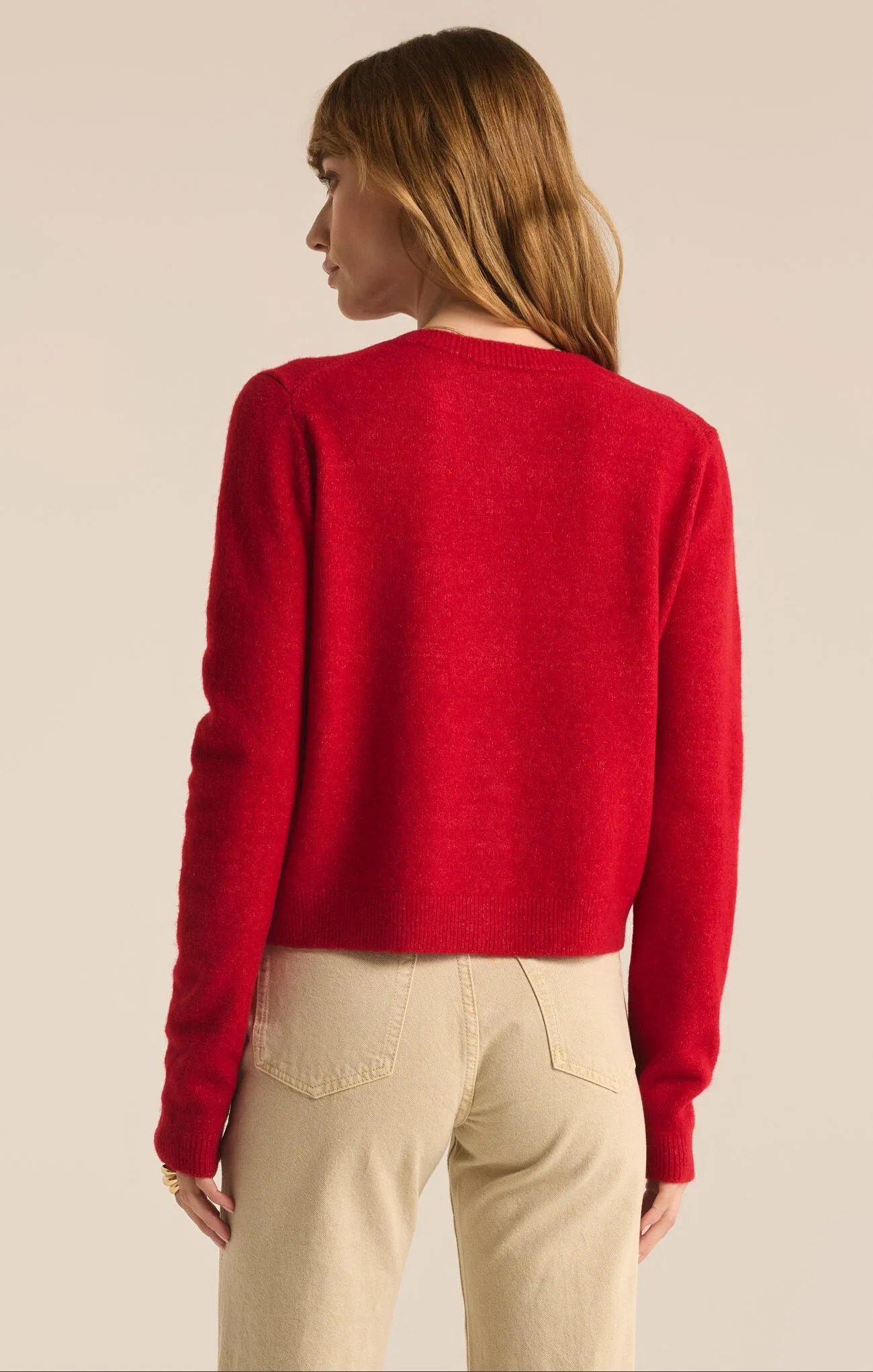 Z Supply: Outlook Cardigan in Haute Red ZW244484